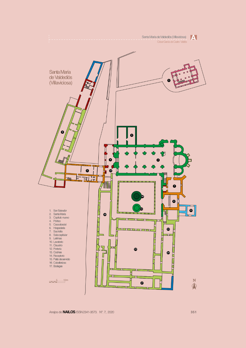 Plano del monasterio de Valdediós
